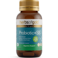 Herbs of Gold Probiotic + SB 60 Vegetarian Capsules with Saccharomyces boulardii and probiotics for digestive and immune health.