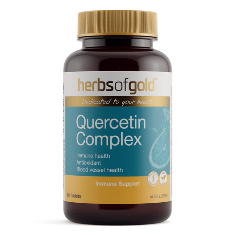 Herbs of Gold Quercetin Complex 60 Tablets with quercetin, bioflavonoids and vitamin C for immune and antioxidant s