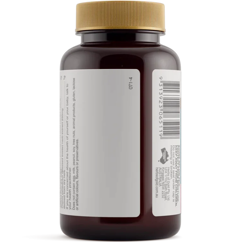 Herbs of Gold Breastfeeding Support 60 Tablets with fenugreek and blessed thistle to support healthy breast milk production.