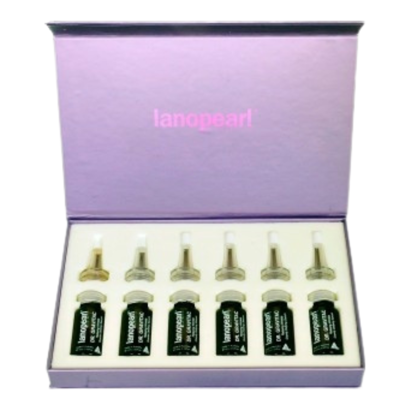 Inside view of the Lanopearl Dr.Gravitac hydrating ampoule collection