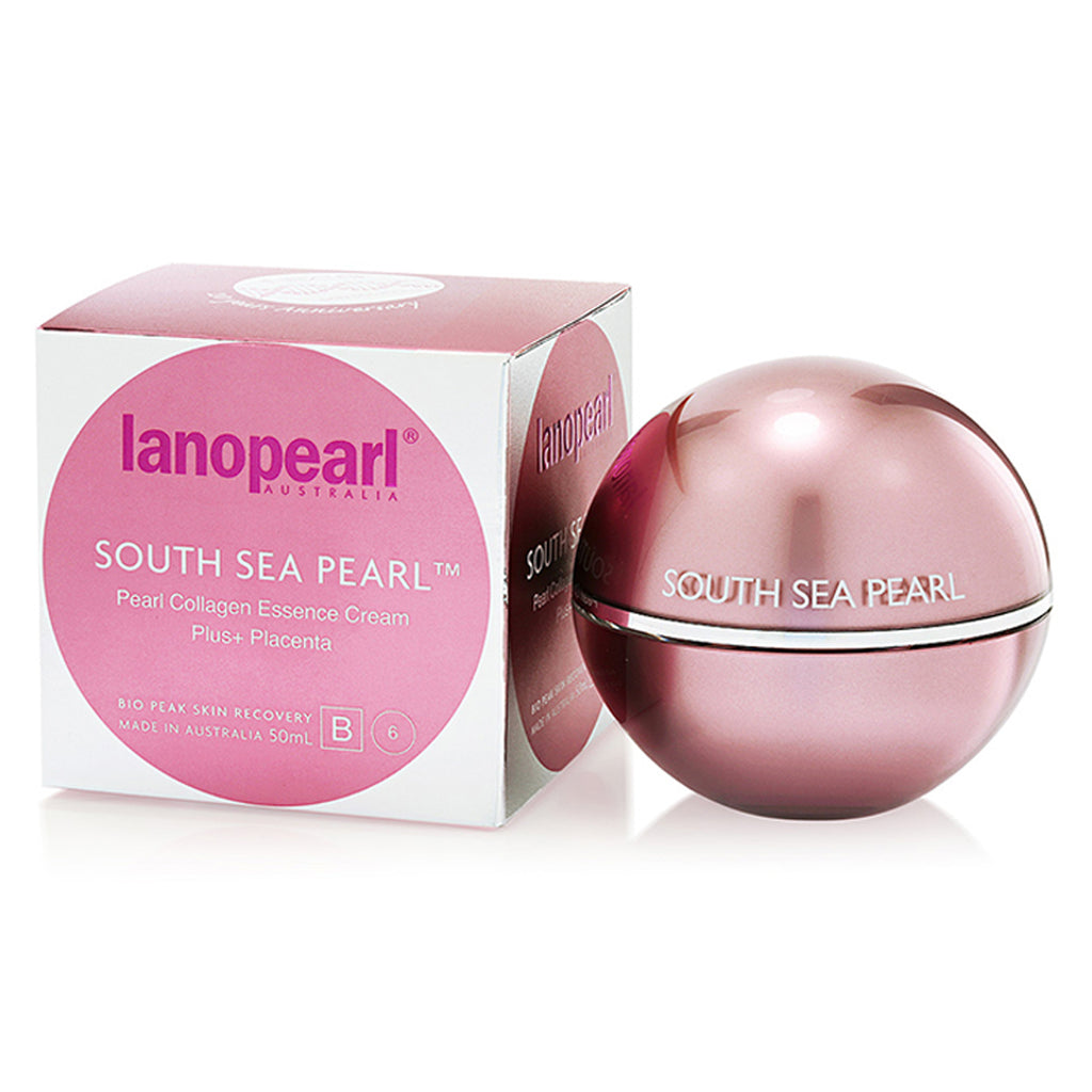 Lanopearl South Sea Pearl cream and packaging on a white background