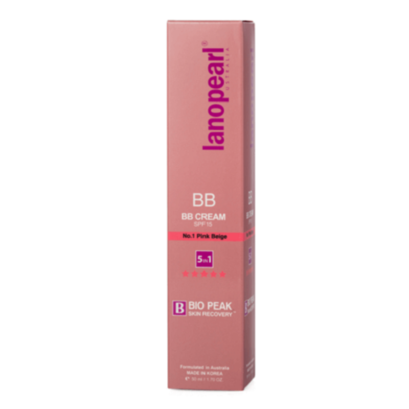 Lanopearl BB Cream SPF15 No.1 50ml, lightweight tinted BB cream with SPF15 for natural coverage, sun protection and smooth skin finish.