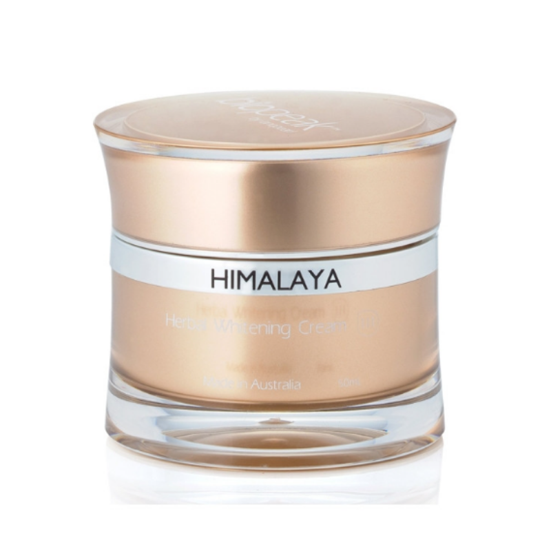 Jar of Himalaya skincare cream on a white background