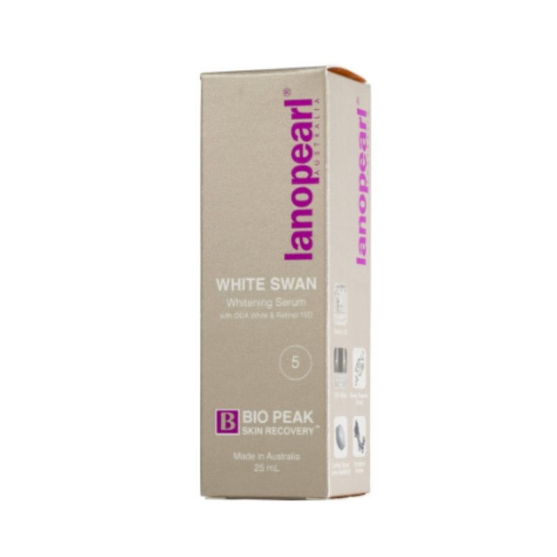 Lanopearl White Swan serum packaging on a white background