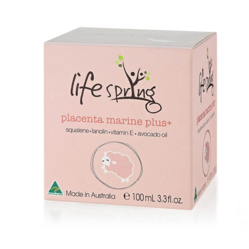 Life Spring Placenta Marine Plus packaging on a white background