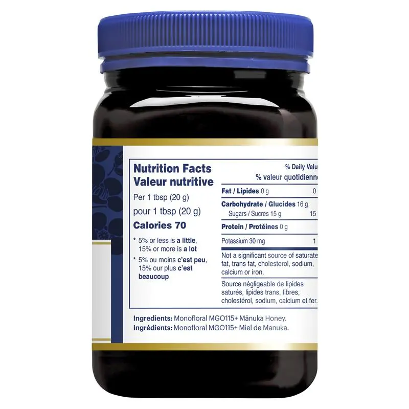 Manuka Health MGO 115+ UMF 6+ Manuka Honey 500g premium New Zealand honey with mild strength, ideal for daily wellness and natural sweetening.