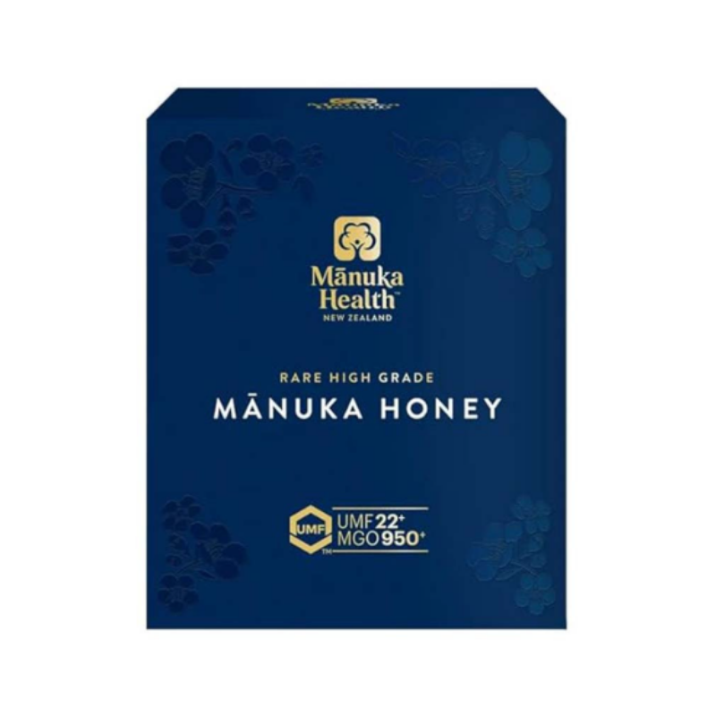 Manuka Health MGO 950+ Manuka Honey 250g ultra rare New Zealand honey with extremely high MGO strength, rich dark flavour, and premium wellness support.