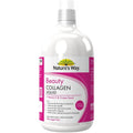 Nature’s Way Beauty Collagen Liquid 500ml drinkable collagen supplement with vitamin C, biotin and antioxidants for skin elasticity, hair growth and nail strength support.