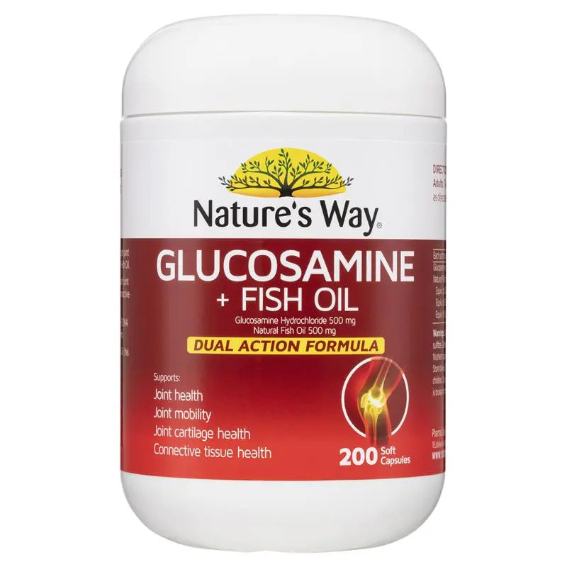 Natures Way Glucosamine + Fish Oil 200 Capsules