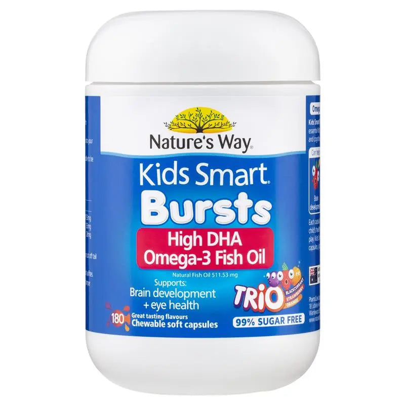 Nature's Way Kids Smart Omega-3 Fish Oil Trio 180 Capsules children's omega-3 supplement