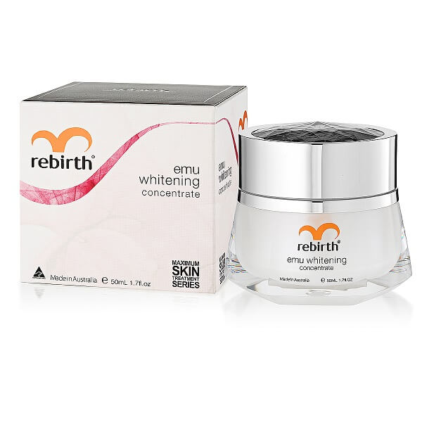 Rebirth Emu Whitening Cream 50ml skincare cream with emu oil to help brighten skin, improve uneven skin tone and support a smoother, more radiant complexion.