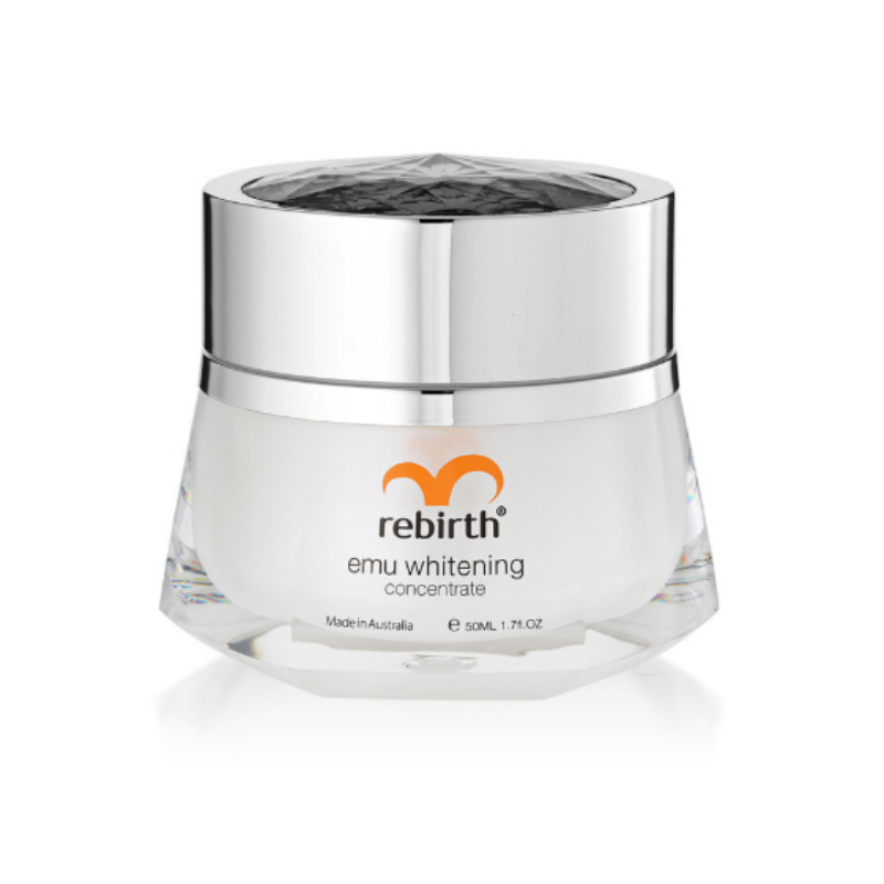 Rebirth Emu Whitening Cream 50ml skincare cream with emu oil to help brighten skin, improve uneven skin tone and support a smoother, more radiant complexion.