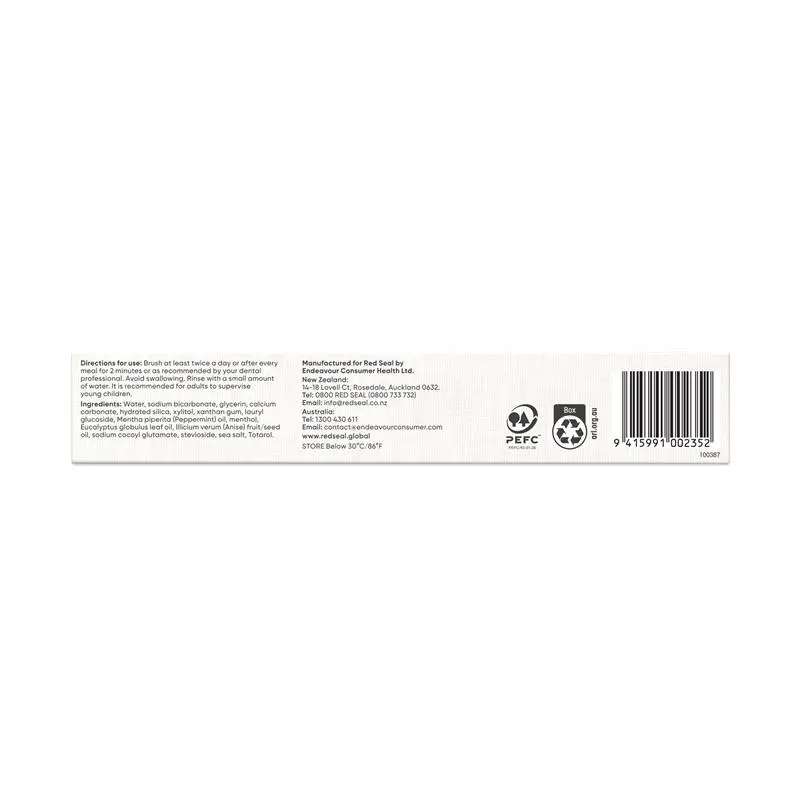 Red Seal Baking Soda Toothpaste 100g natural toothpaste formulated with baking soda to help whiten teeth, remove stains and freshen breath for daily oral care.