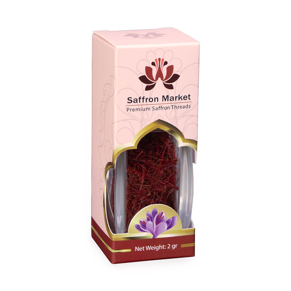 Saffron 2g premium quality saffron threads used for cooking, flavoring dishes, and traditional wellness support with rich aroma and color.