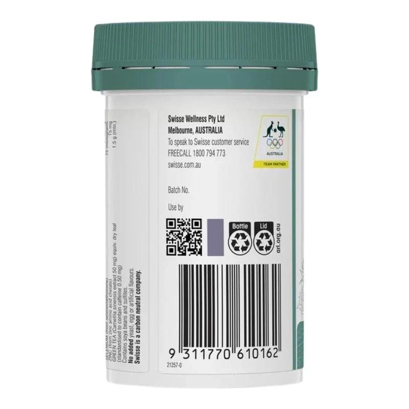 Swisse Beauty Acne Support 60 Tablets Australian skin health supplement with Silymarin, Zinc, Vitamin C and Green Tea Extract.