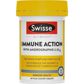 Swisse Immune Action 60 Tablets immune support supplement with vitamins, minerals and herbal ingredients.