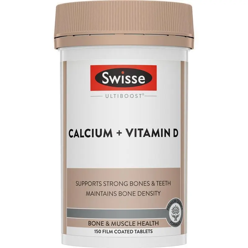 Swisse Ultiboost Calcium Plus Vitamin D 150 Tablets bone health supplement with calcium and vitamin D3