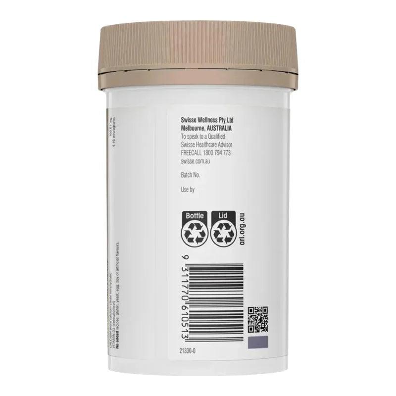 Swisse Ultiboost Calcium + Vitamin D Mini Tabs 300 Tablets Australian calcium supplement with Vitamin D3 in easy-to-swallow mini tablets.
