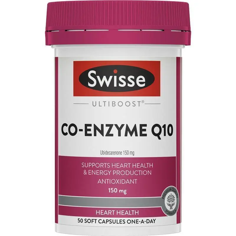 Swisse Ultiboost Co-Enzyme Q10 150mg 50 Capsules premium CoQ10 supplement from Australia