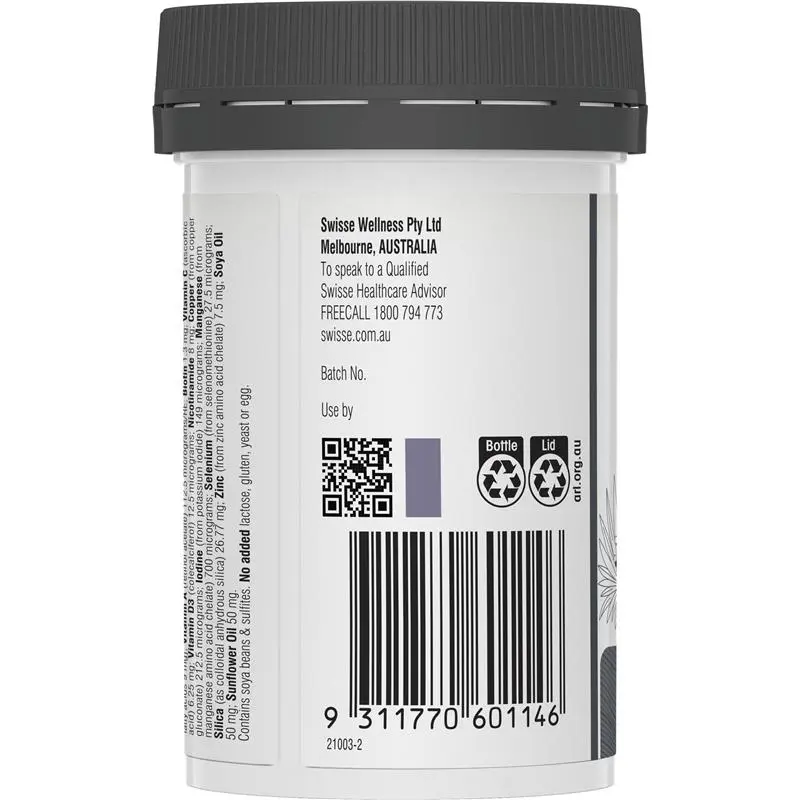Swisse Ultiboost Hair Nutrition for Men 60 Capsules Australian men's hair supplement with biotin, saw palmetto and zinc for healthy hair and scalp support.