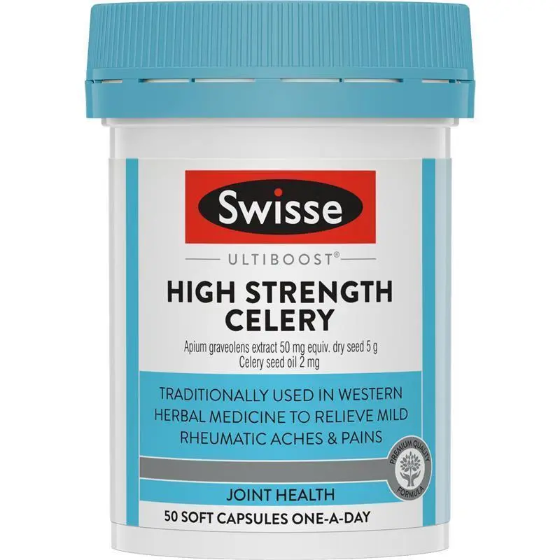 Swisse Ultiboost High Strength Celery 50 Capsules premium celery seed herbal supplement