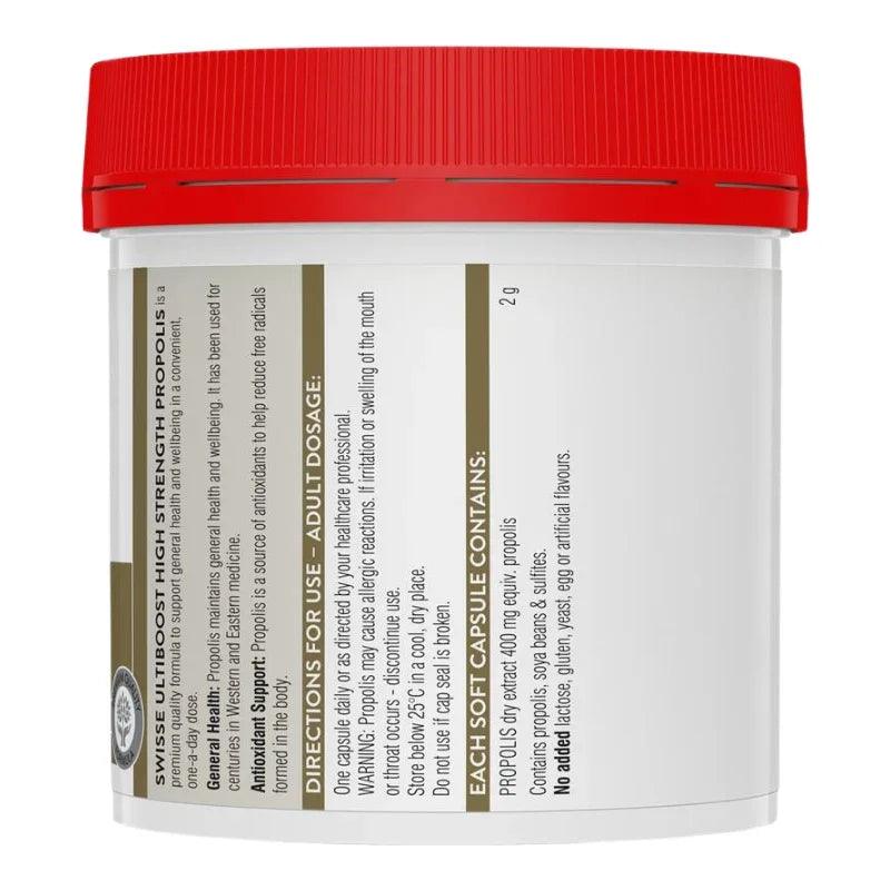 Swisse Ultiboost High Strength Propolis 210 Capsules Australian propolis supplement with antioxidant support for general wellbeing.