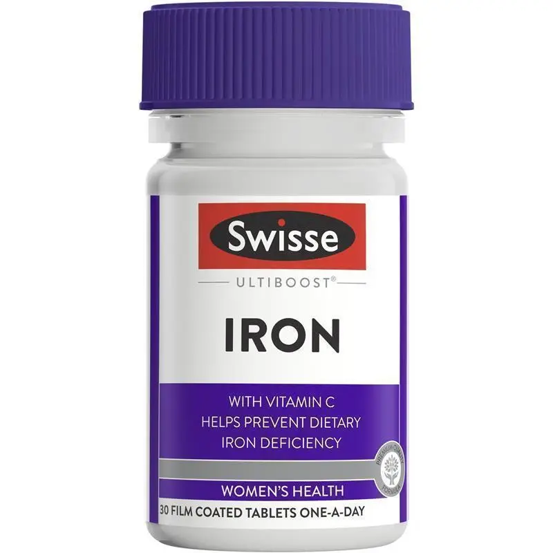 Swisse Ultiboost Iron 30 Tablets gentle iron supplement with vitamin C for healthy blood and energy support