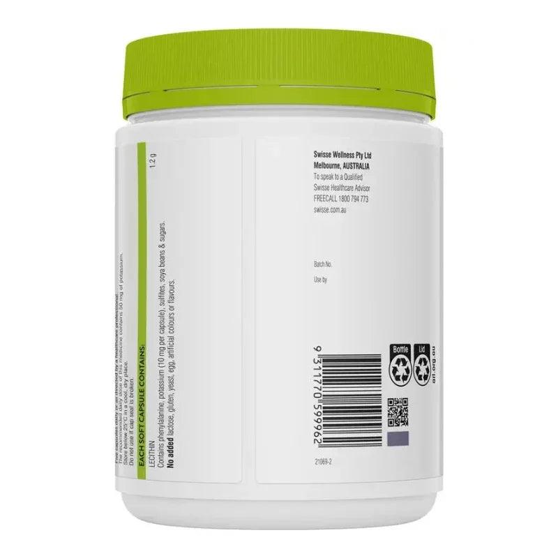 Swisse Ultiboost Lecithin 1200mg 300 Capsules Australian soy lecithin supplement for liver health and healthy fat metabolism.