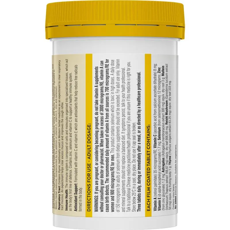 Swisse Ultiboost Lung Health Support 90 Tablets herbal supplement for respiratory system support.