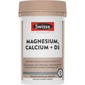 Swisse Ultiboost Magnesium Calcium + Vitamin D3 120 Tablets for bone, muscle and nervous system support.