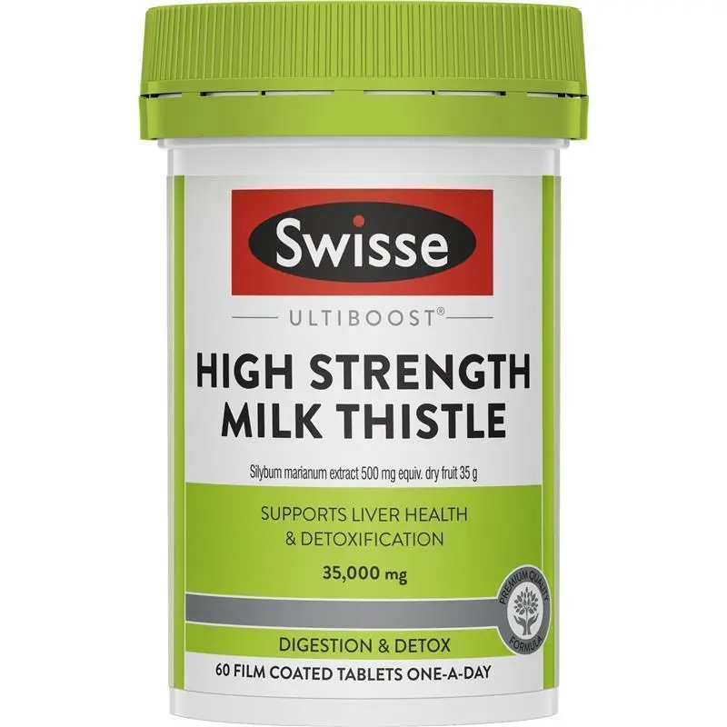 Swisse Ultiboost Milk Thistle 35000mg 60 Tablets liver health supplement with high-strength milk thistle extract
