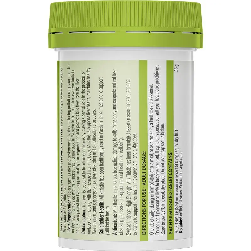 Swisse Ultiboost Milk Thistle 35000mg 60 Tablets liver health supplement with high-strength milk thistle extract