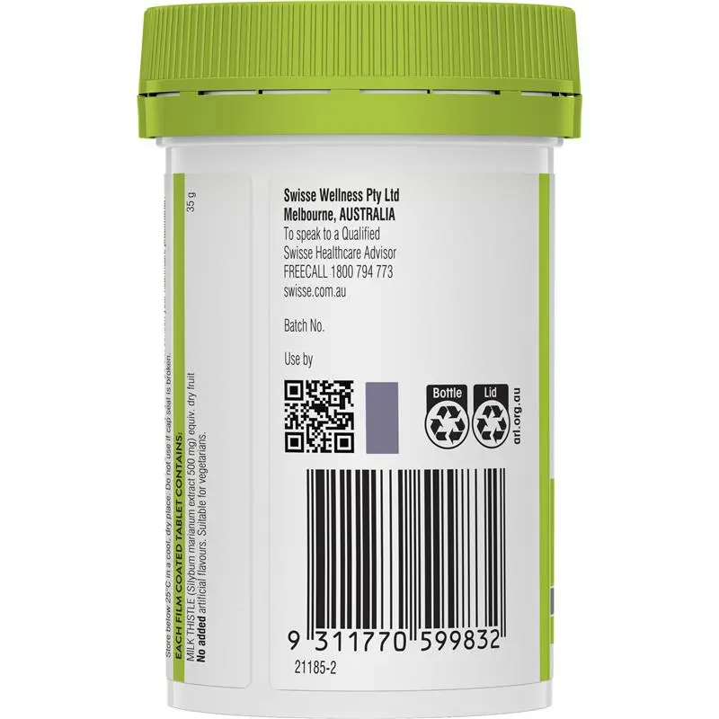 Swisse Ultiboost Milk Thistle 35000mg 60 Tablets liver health supplement with high-strength milk thistle extract