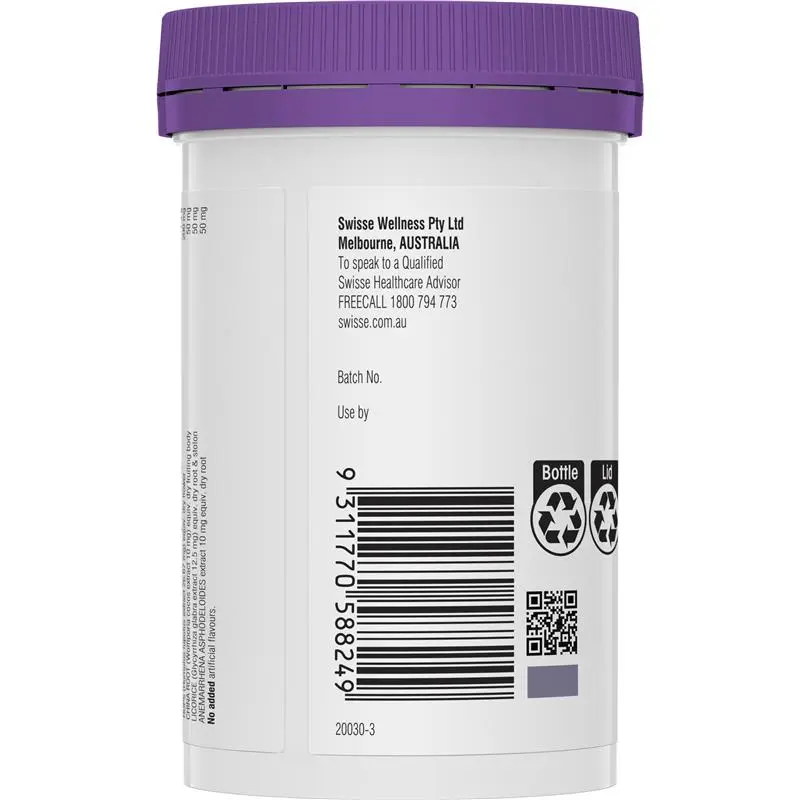 Swisse Ultiboost Sleep 100 Tablets bottle packaging, sleep support supplement for relaxation and restful sleep, Australian Swisse wellness product container