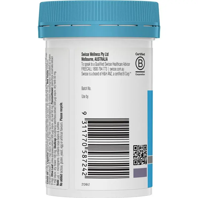 Swisse Ultivite Teenage Men's Multivitamin 60 Tablets daily multivitamin for teenage boys.