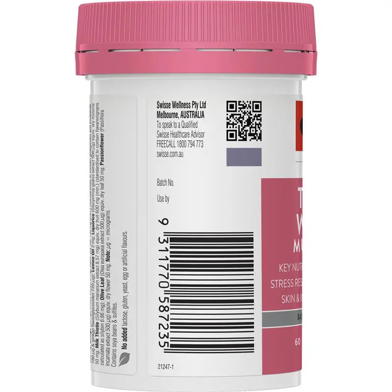 Swisse Ultivite Teenage Women's Multivitamin 60 Tablets daily multivitamin for teenage girls.
