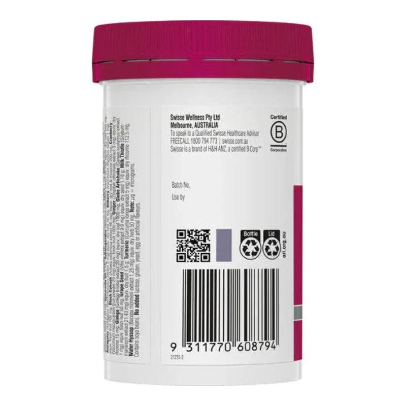 Swisse Women's 50+ Ultivite Multivitamin 90 Tablets Australian multivitamin with vitamins, minerals, antioxidants and herbal extracts for women over 50.