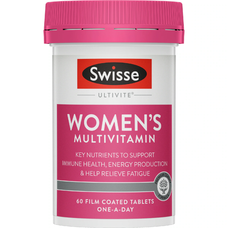 Swisse Women's Ultivite Multivitamin 60 Tablets | Energy, Immunity & Daily Women's Health Support