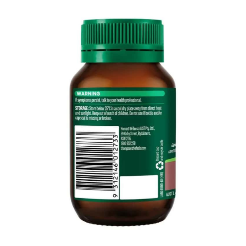 Thompson’s Ginkgo 6000mg 60 capsules herbal supplement supporting memory, brain function and healthy blood circulation.