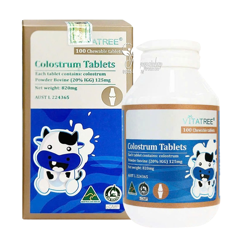 Vitatree-Colostrum 820mg 100 Chewable Tablets
