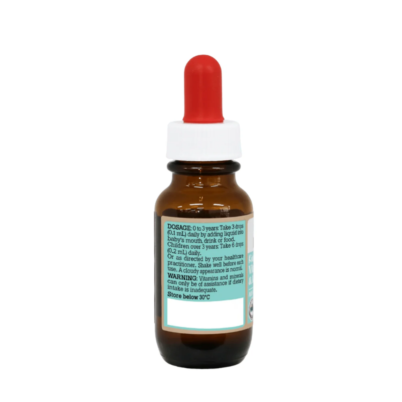 Vitatree Kids Vitamin D3 & K2 Liquid 20ml children's vitamin supplement supporting healthy bone growth, calcium absorption, teeth development, and overall growth.