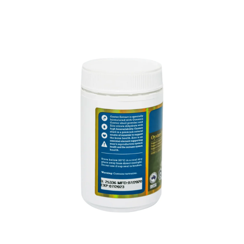 Vitatree Oyster Extract 90 capsules natural oyster extract supplement rich in zinc to support men's health, vitality, reproductive health, and immune function.