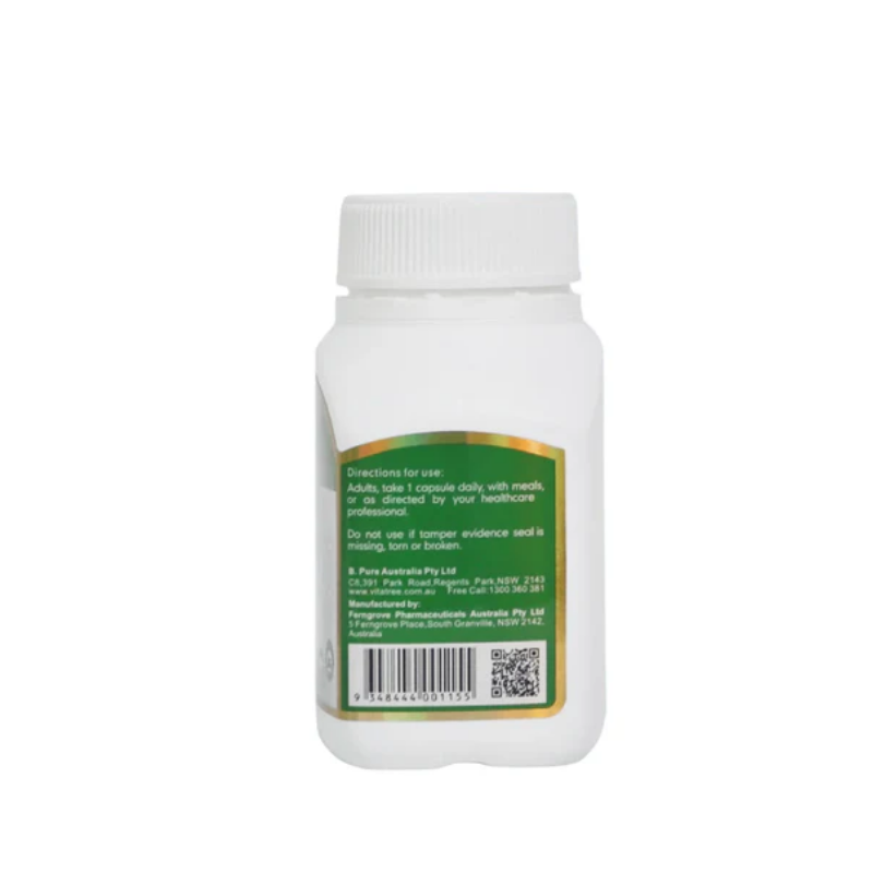 Vitatree Bilberry 10000mg 60 capsules premium Australian supplement formulated to support eye health, vision, and antioxidant protection with high-strength bilberry extract.