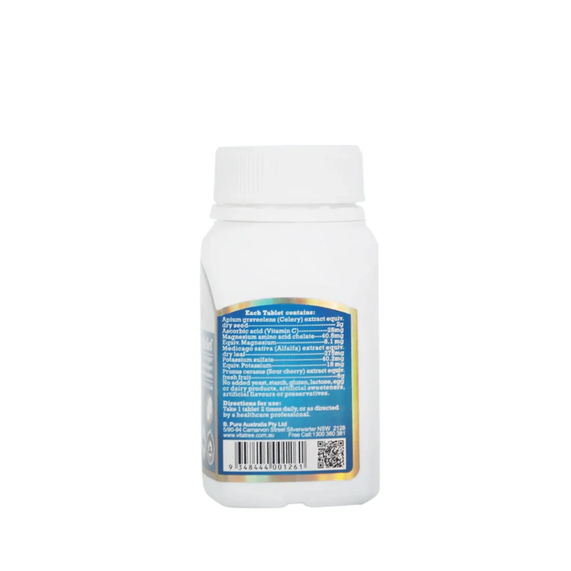 Vitatree Gout Relief 60 Tablets herbal joint support supplement designed to help maintain healthy uric acid balance, joint comfort, and mobility in daily wellness use.