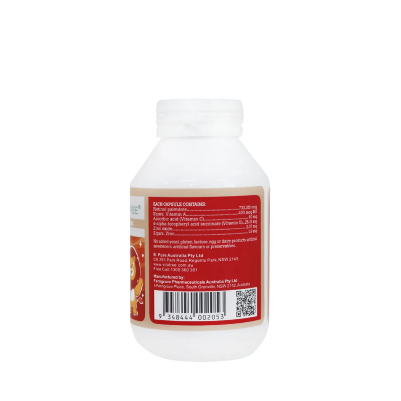 Vitatree Kids Immunity Support 60 tablets Australian children's supplement formulated to support immune system health, healthy growth, and everyday wellbeing.