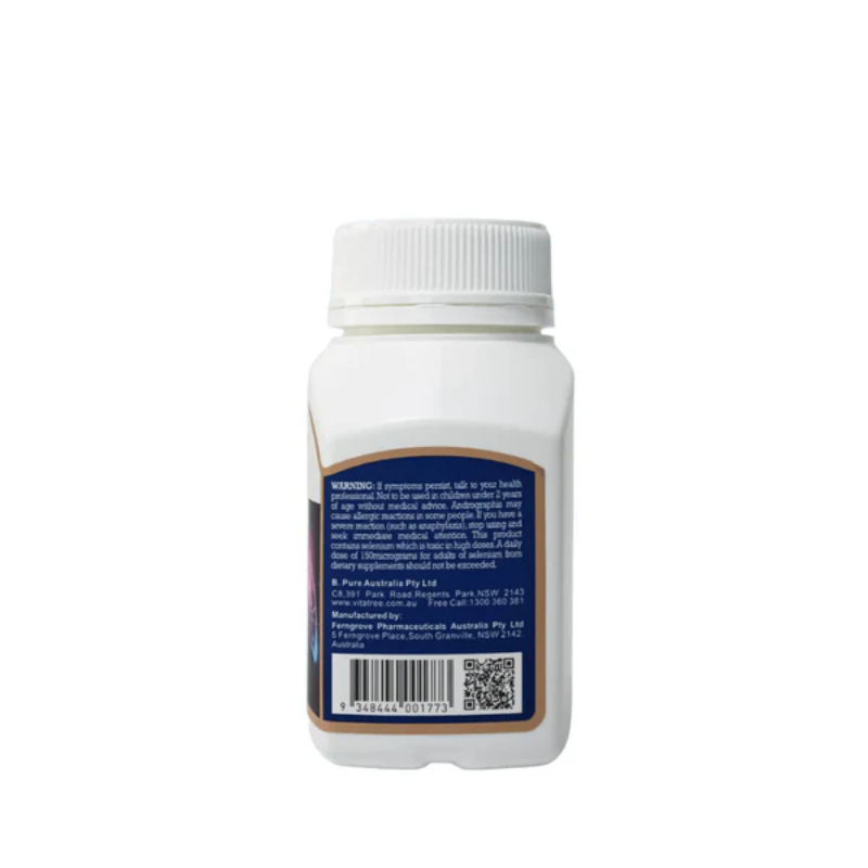 Vitatree Lung Detox 60 Capsules herbal supplement for respiratory support, lung health, and natural detox cleansing in convenient daily capsule form.