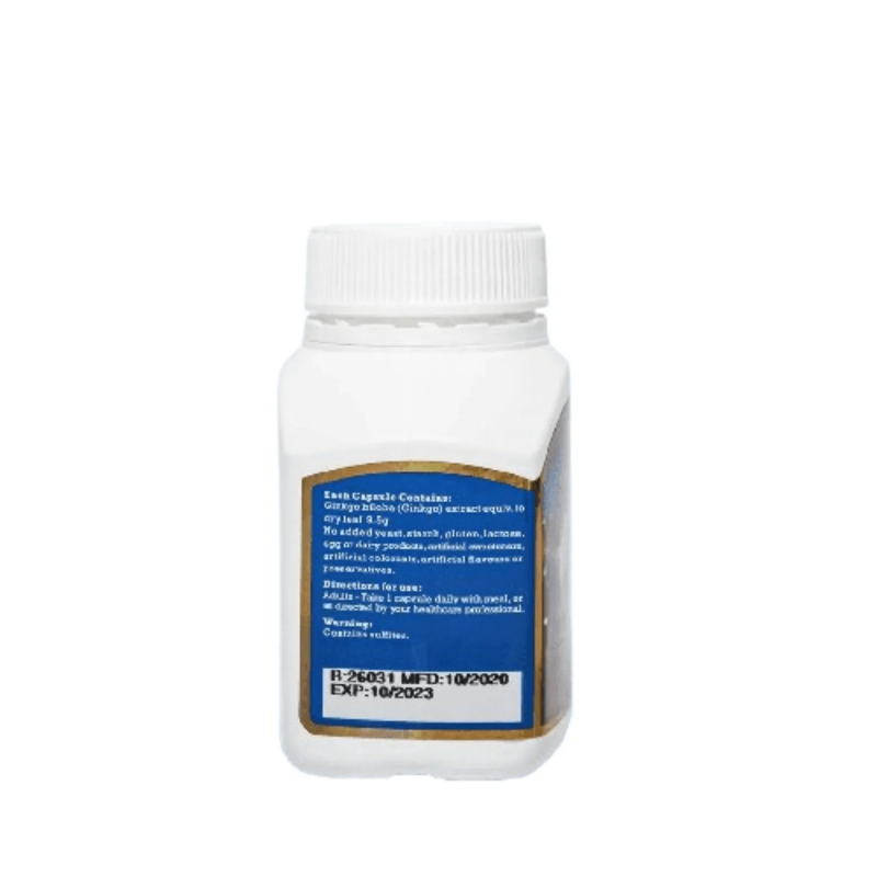 Vitatree Maxi Ginkgo 9500mg 60 Capsules herbal supplement for memory, focus, and brain health support in convenient daily capsule form.
