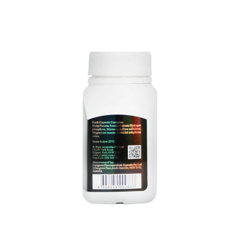 Vitatree Mega Sheep Placenta 80000 Max 60 capsules premium Australian sheep placenta supplement formulated to support healthy skin, improve skin elasticity, and promote overall beauty and wellbeing.