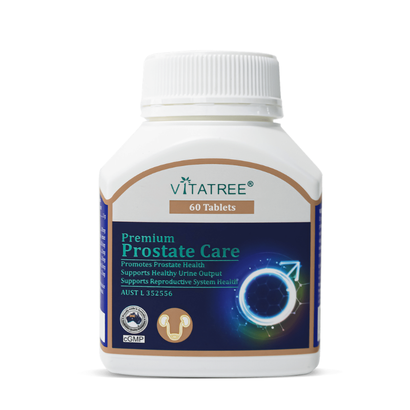 Vitatree Premium Prostate Care 60 capsules Australian men's health supplement formulated to support prostate health, urinary tract function, and healthy ageing.