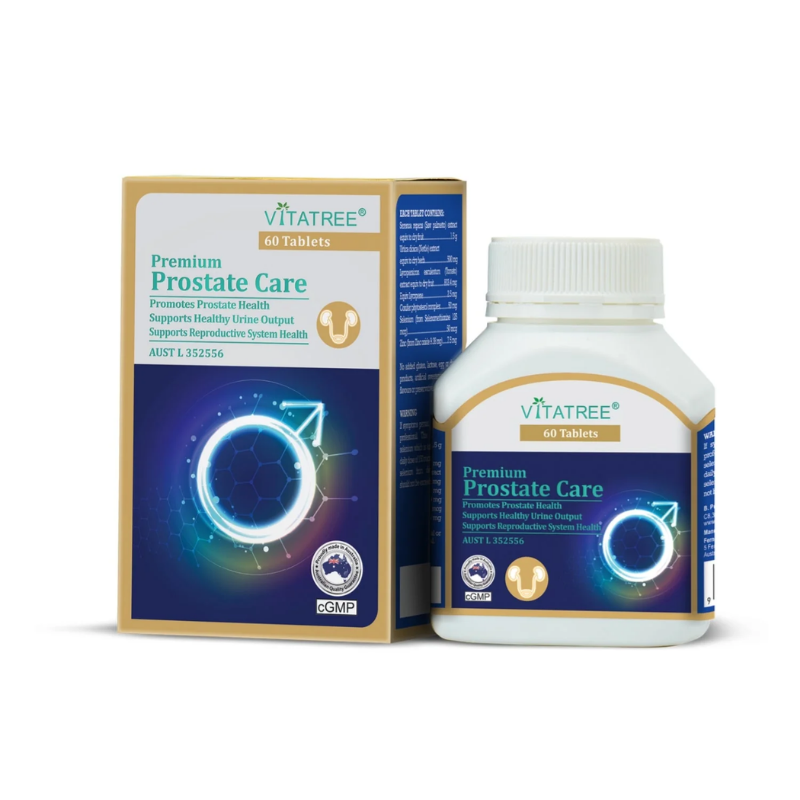 Vitatree Premium Prostate Care 60 capsules Australian men's health supplement formulated to support prostate health, urinary tract function, and healthy ageing.